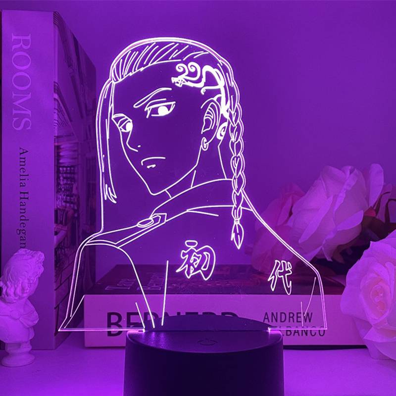 Đế/Bảng đèn ngủ bóng LED cảm ứng hình nhân vật trong phim Tokyo Revengers