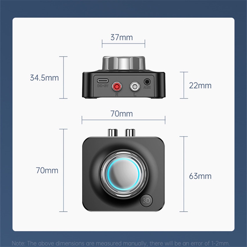 Bộ Thu Phát Âm Thanh Bluetooth 5.0 3D Stereo TF Card RCA 3.5mm AUX Cho Loa Xe Hơi