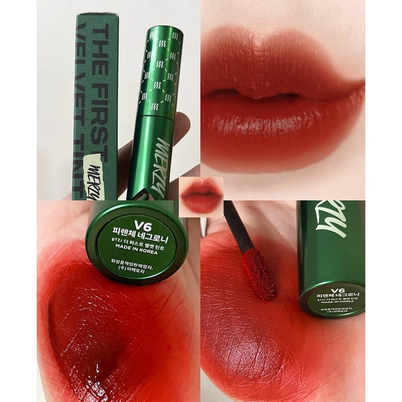 [Bản Xanh Lá Giới Hạn] Son Kem Lì MERZY The First Velvet Tint Be Your Self - V6 Firenze Negroni