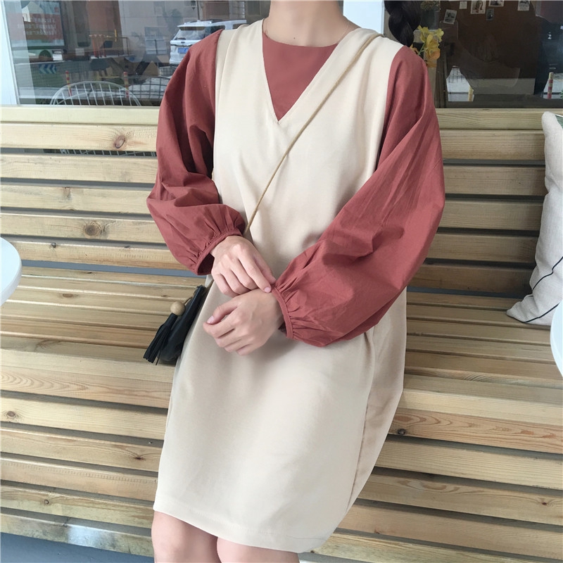 Đầm Xiaozhainv Tay Dài Phong Cách Hàn Quốc | BigBuy360 - bigbuy360.vn