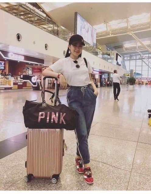 Túi du lịch PINK KIM SA chống nước tiện dụng