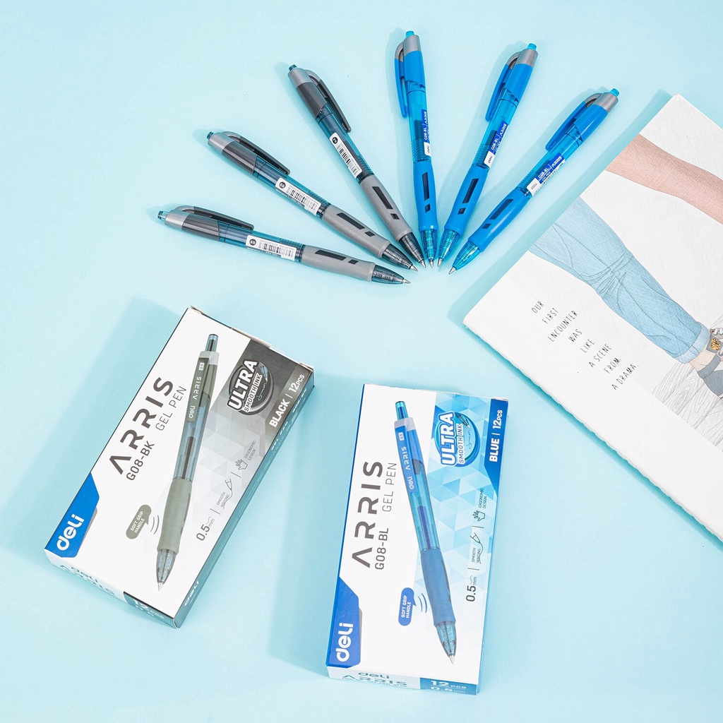 Bút Gel Bấm ARRIS 0.5mm - Deli