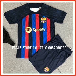 Bộ áo đá bóng đẹp đội tuyển BARCELONA XANH ĐEN  leaguestore4.0 ,bộ áo đá banh  cao cấp dệt xịn thấm hút mồ hôi