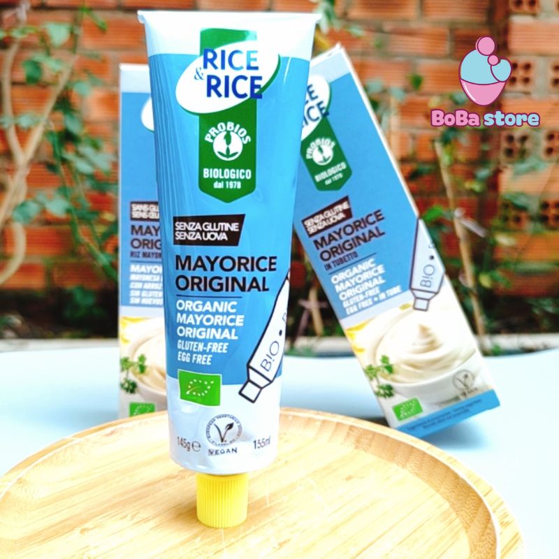 Sốt mayorice hữu cơ không trứng nguyên vị/ thảo mộc cho bé từ 18 tháng tuổi và gia đình Probios - BoBa store