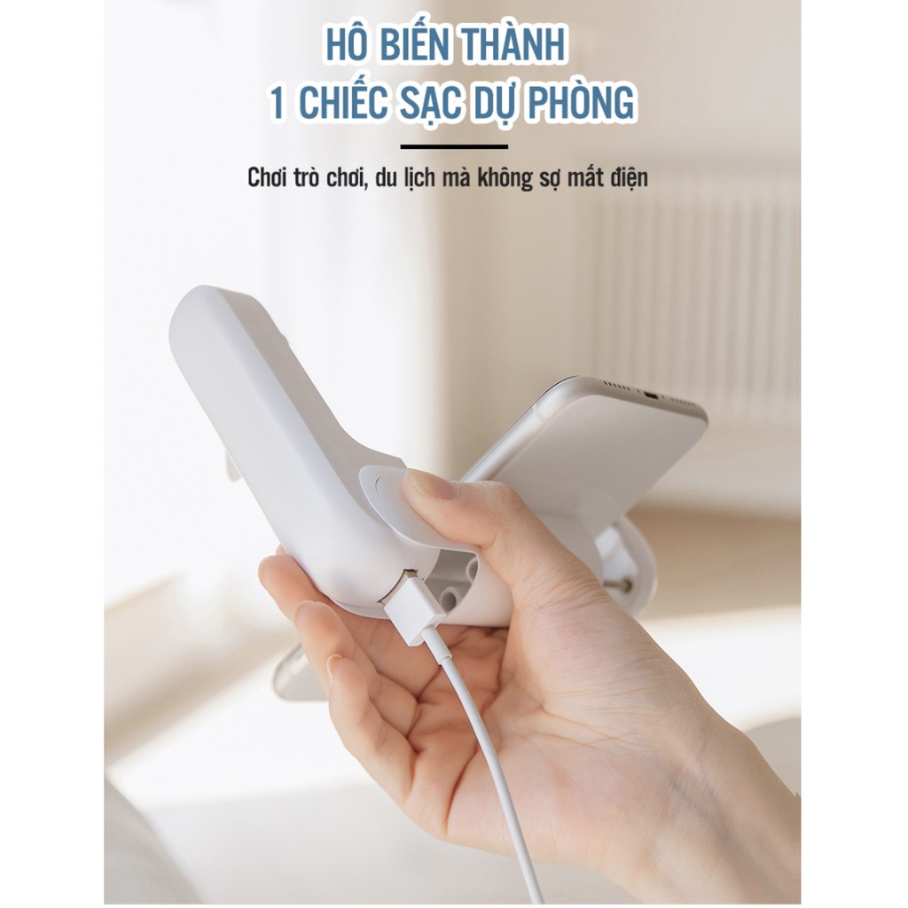 QUẠT MINI XẾP GỌN CẦM TAY PIN SẠC ĐA NĂNG SMARTFAN