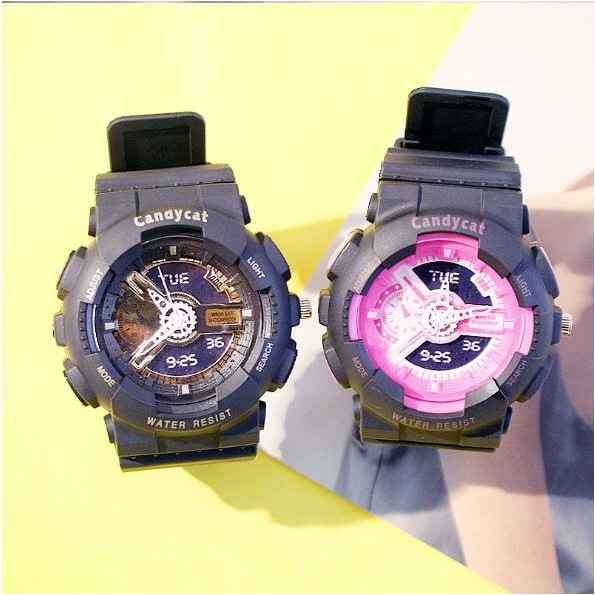 Đồng hồ điện tử unisex Candycat mẫu chạy kim giả điện tử S91 thumbnail