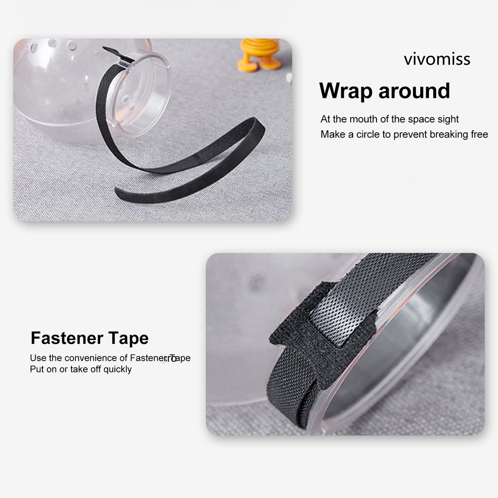 Mũ trùm không gian hình quả bóng thoáng khí bảo vệ đầu cho mèo cưng tiện lợi