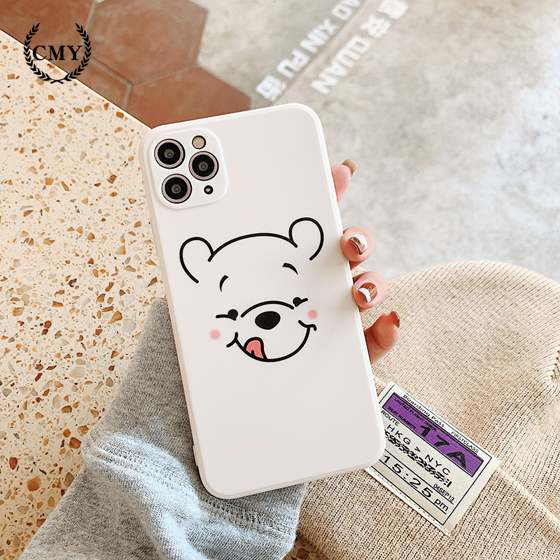ốp iphone 11 Ốp lưng silicon họa tiết gấu cho iPhone 11 / 12promax/ 12mini / 11promax/x/xr/7/8plus/se/12promax/12mini 13 pro max 13 mini