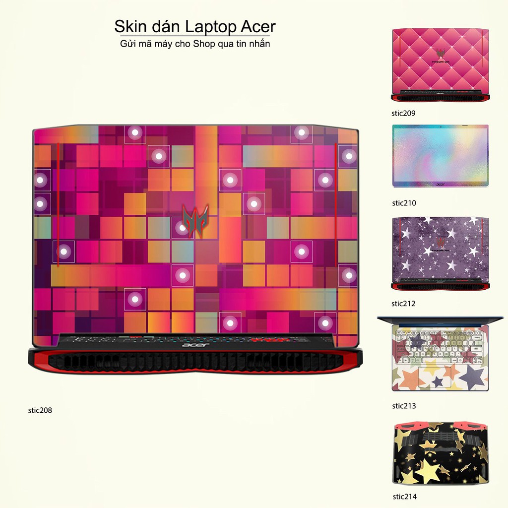 Skin dán Laptop Acer in hình Hoa văn sticker _nhiều mẫu 34 (inbox mã máy cho Shop)