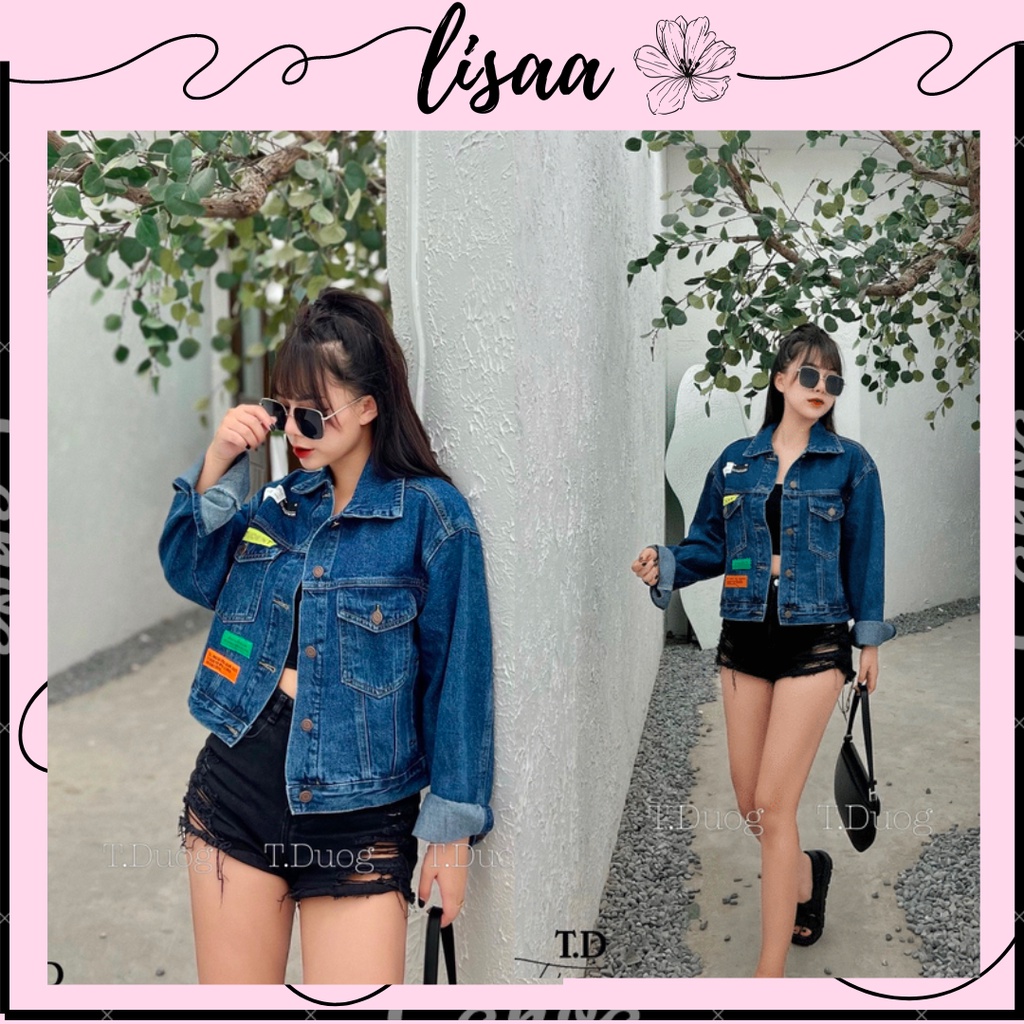 [ẢNH THẬT] Áo Khoác Nữ Jean UNISEX Form Rộng Nam Nữ- Áo khoác bò nữ form rộng suông dày dặn