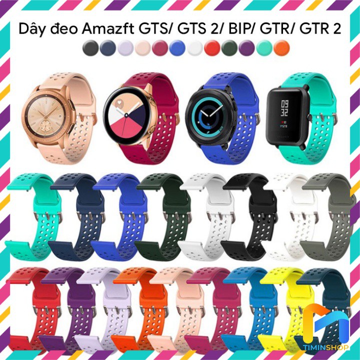 Dây đồng hồ Amazfit GTS 3/ GTS/ GTS 2/ GTR/ GTR 2/ GTR 3/ 3 Pro/ BIP - Chất silicone