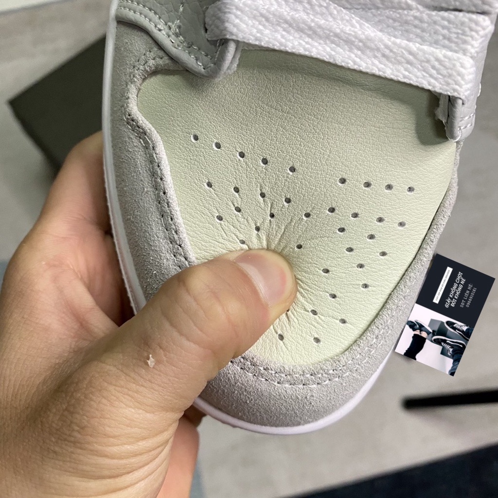 Giày thể thao sneaker Jodan 1 xám xanh thấp cổ nam nữ full box bill