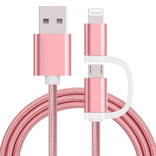 Cáp sạc cho iphone và android 2 in 1