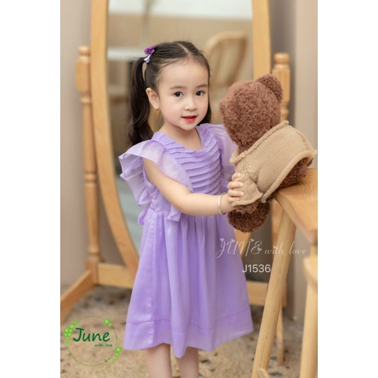 ĐẦM VÁY VOAN TƠ ÁNH KIM CAO CẤP BÉ GÁI SIÊU ĐẸP DỄ THƯƠNG HAIVANCO  MỀM MẠI THOÁNG MÁT 12 đến 37 kg ĐI HỌC ĐI CHƠI ĐẸP