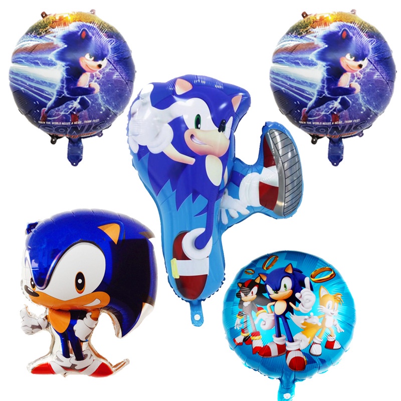 Bong Bóng Nhôm Hình Nhím Sonic Hoạt Hình Trang Trí Tiệc Sinh Nhật Cho Bé