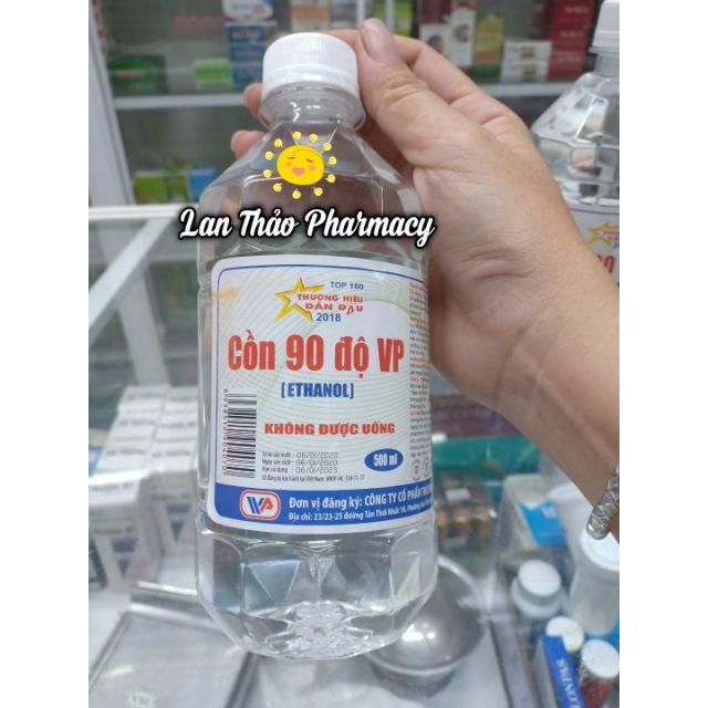 CỒN 90 ĐỘ CHAI 500ML VĨNH PHÚC CHÍNH HÃNG GIÚP SÁT KHUẨN HIỆU QUẢ GIÁ SỈ