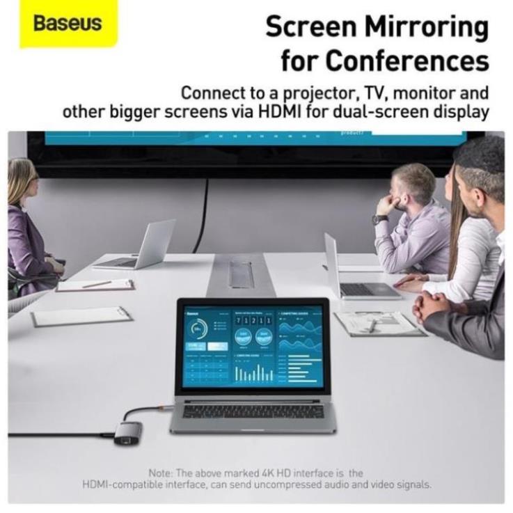 Hub Type C Baseus 8 in 1 cho Laptop Macbook Máy Tính | BigBuy360 - bigbuy360.vn