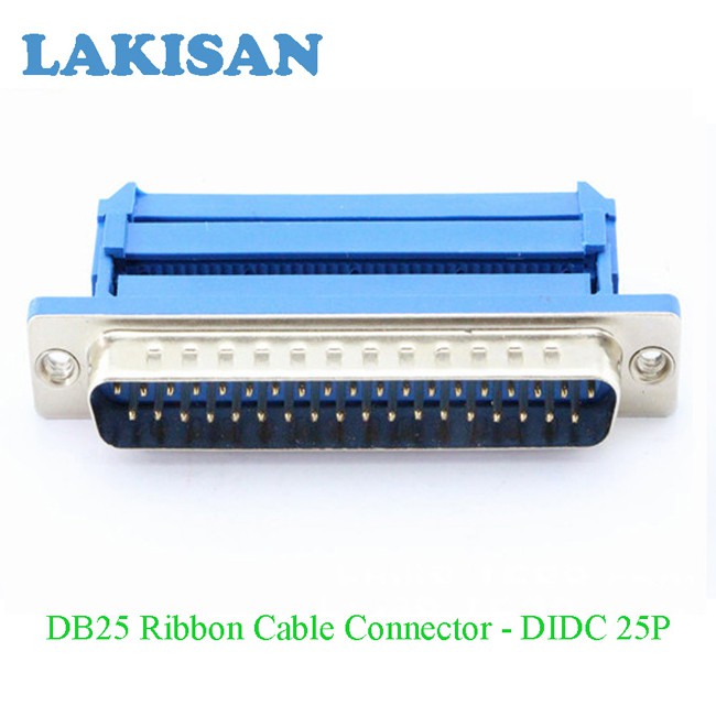 [1 CHIẾC] Đầu nối dây cáp IDE26| DB25 màu xanh - DIDC 25P - Bấm cáp bẹ 26P - Cổng COM 25 chân