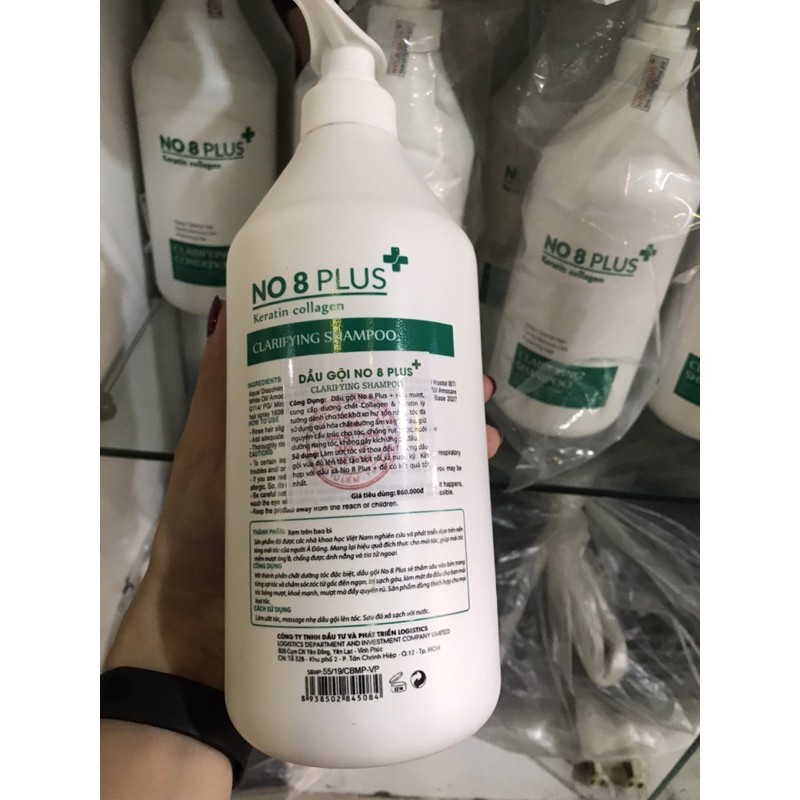 Cặp Dầu Gội Xả No8 Plus phục hồi siêu mượt 1000ml