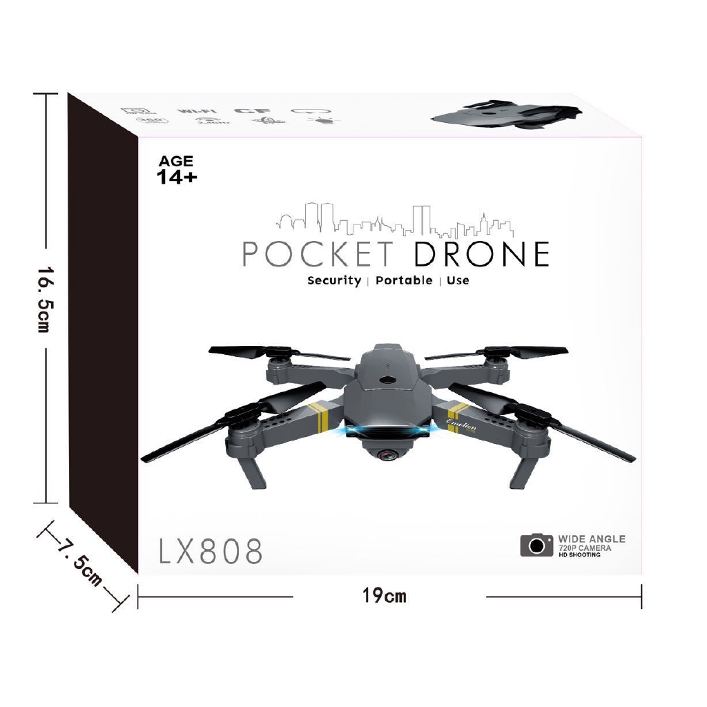 Máy quay phim DDG Pocket Drone LX808 - WIFI 720P | BigBuy360 - bigbuy360.vn