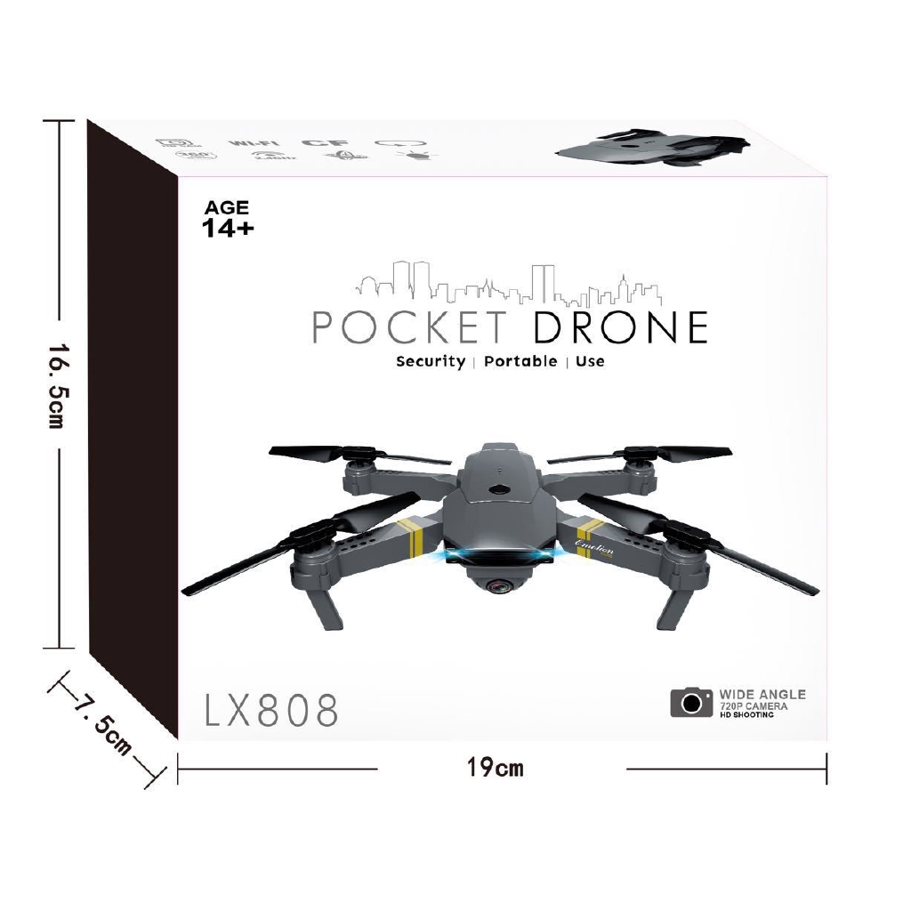 Flycam -DDG Pocket Drone LX808 - WIFI 720P