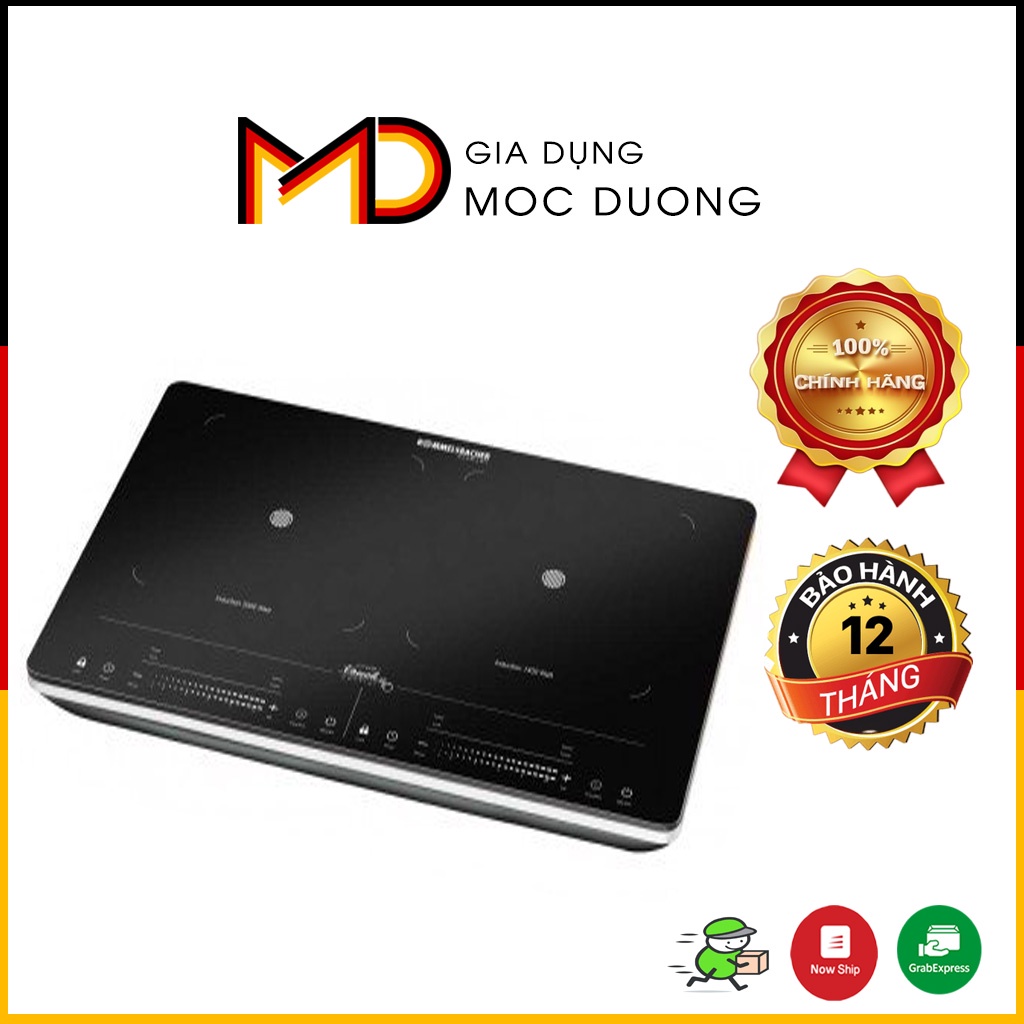 Bếp từ đôi Rommelsbacher CT 3420/IN, bếp lắp dương, công suất 3400W, mặt kính ceramik