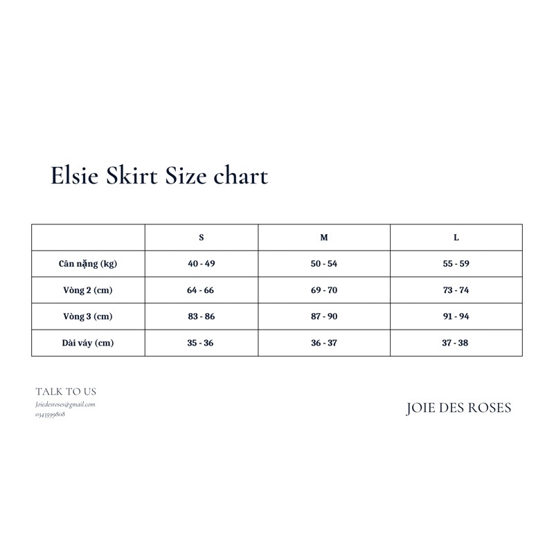 JOIE DES ROSES - Chân váy đen Elsie Skirt