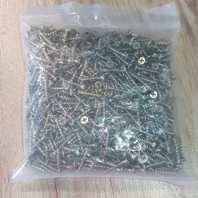 Gói 1Kg Vít Bắt Gỗ Đầu Bằng Ren Thưa 4x25mm