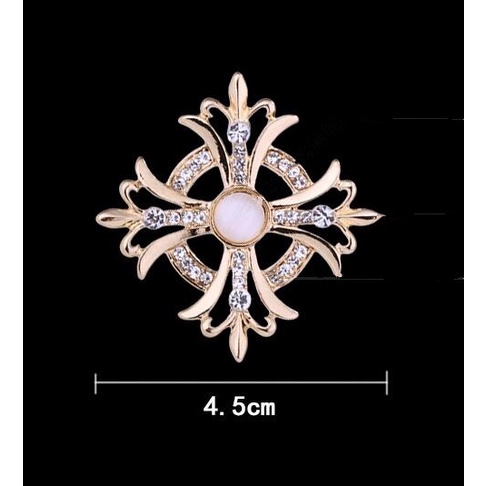 Ghim cài áo EFAN kiểu thánh giá đính đá phong cách cổ điển dành cho nam