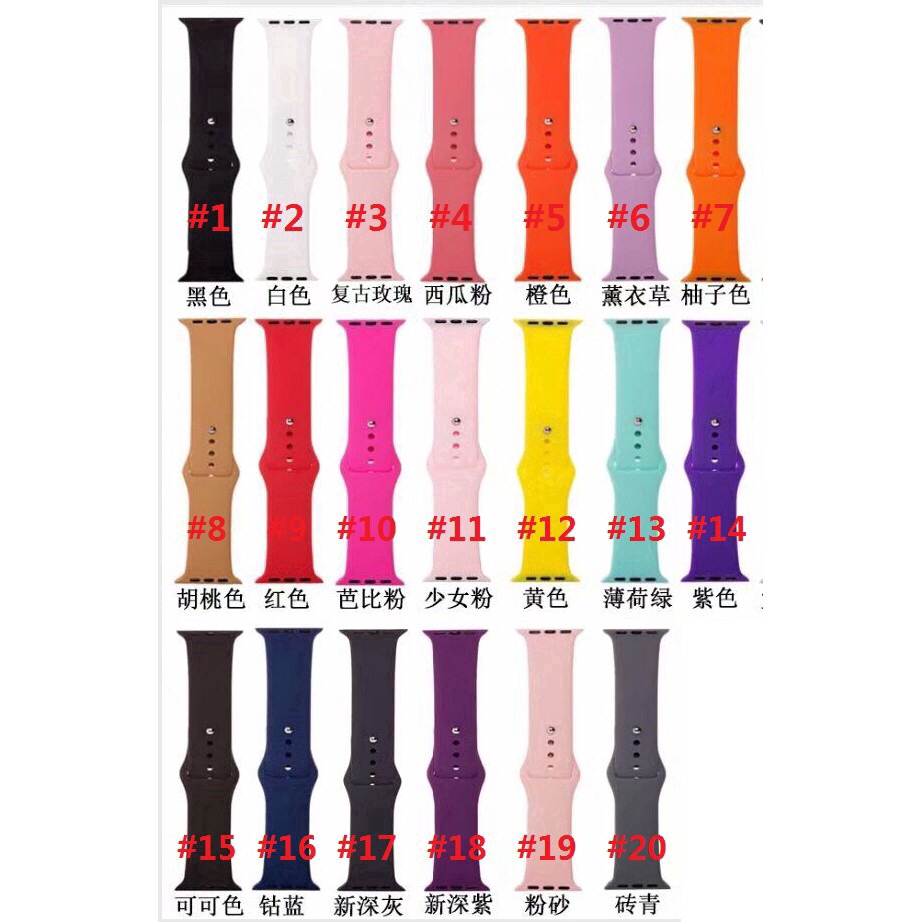 【Apple Watch Strap】 Dây đeo silicon mềm cho đồng hồ thông minh Apple Watch Series se/6/5/4/3/2/1 38MM 40MM 44MM 42MM