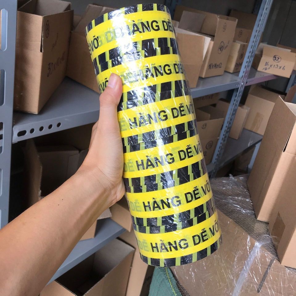 Băng dính hàng dễ vỡ, băng keo hàng dễ vỡ 1 cuộn