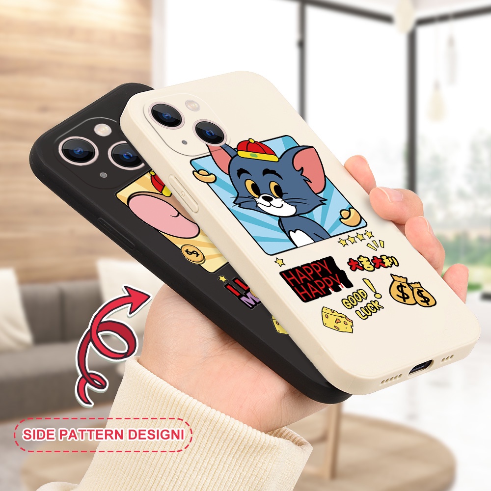 Ốp Điện Thoại Silicon Mềm Hình Chuột Dễ Thương Cho iPhone 14 Plus Pro Max 13 12 11 mini Pro Max XS XR X 7 8 SE 6 6S mini Pro