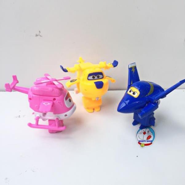 Hộp 8 nhân vật đội bay siêu đẳng Super wings biến hình thành máy bay và robot ( mẫu mới 2019)