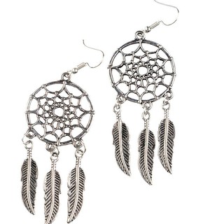 Cặp khuyên tai móc dreamcatcher phong cách cổ điển sang trọng dành cho nữ