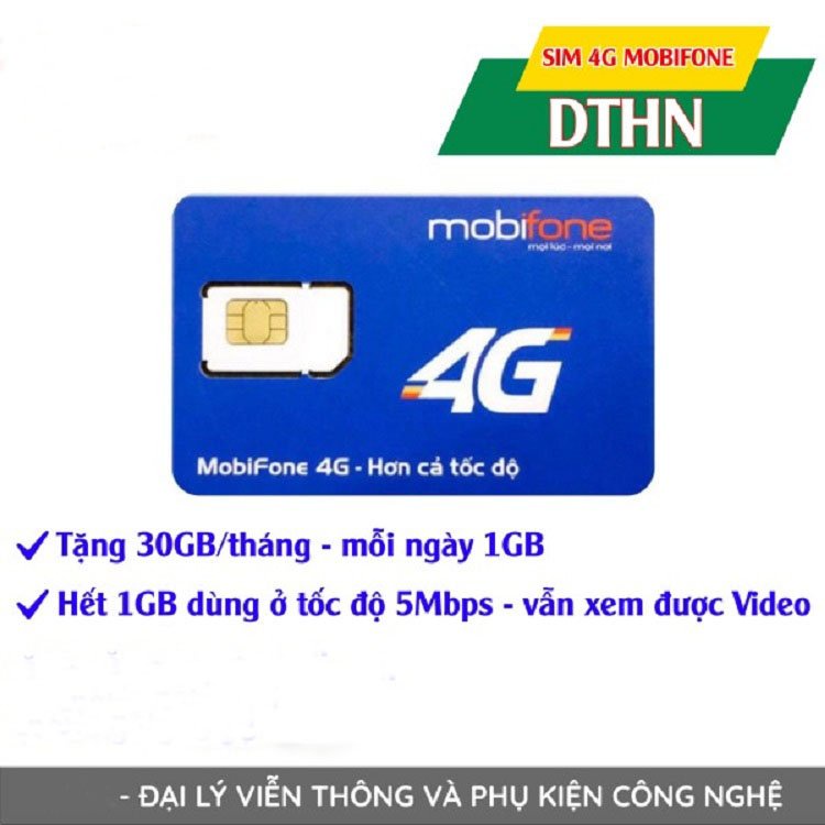 SIM 4G MOBIFONE MAX Không Giới Hạn DTHN Chỉ 50k/tháng Sài Miễn Phí Vào Mạng