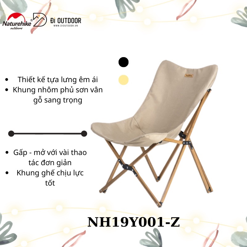 Ghế Xếp Naturehike MW01 Dã Ngoại Tựa Lưng  NH19Y001-Z