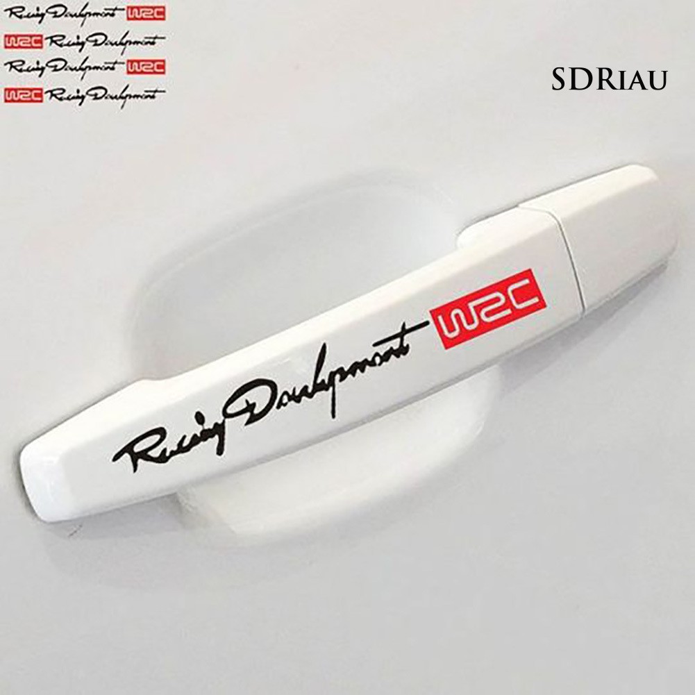 Set 4 miếng dán trang trí cho tay nắm cửa xe hơi Toyota Skoda Kia Laada Opel