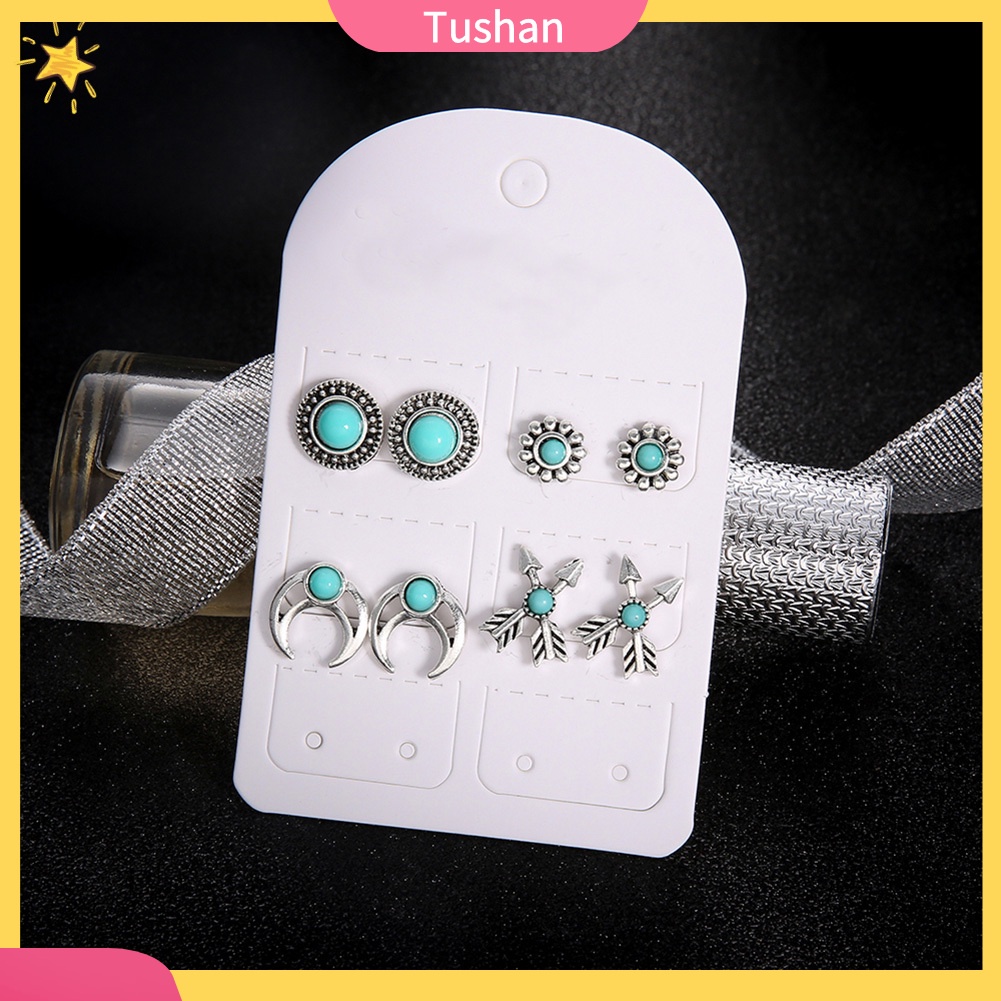 Set 4 Cặp Hoa Tai Thời Trang Dành Cho Nữ