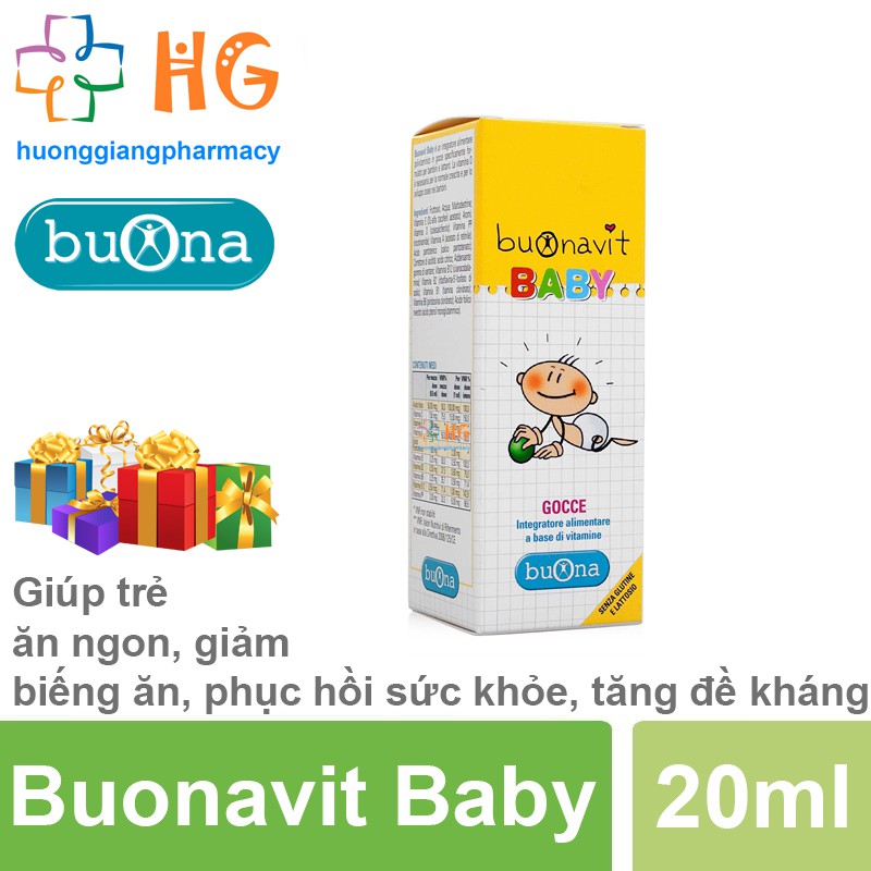 [Kèm Quà Tặng] Buonavit Baby - Bổ sung vitamin, hỗ trợ quá trình chuyển hóa, tăng hấp thu, giảm biếng ăn, tăng đề kháng