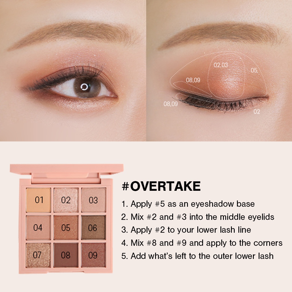 Bảng Phấn Mắt 3CE Nhiều Màu Sắc 3CE Multi Eye Color Palette 8.5g | Official Store 9 Shades Eye Make up Cosmetic