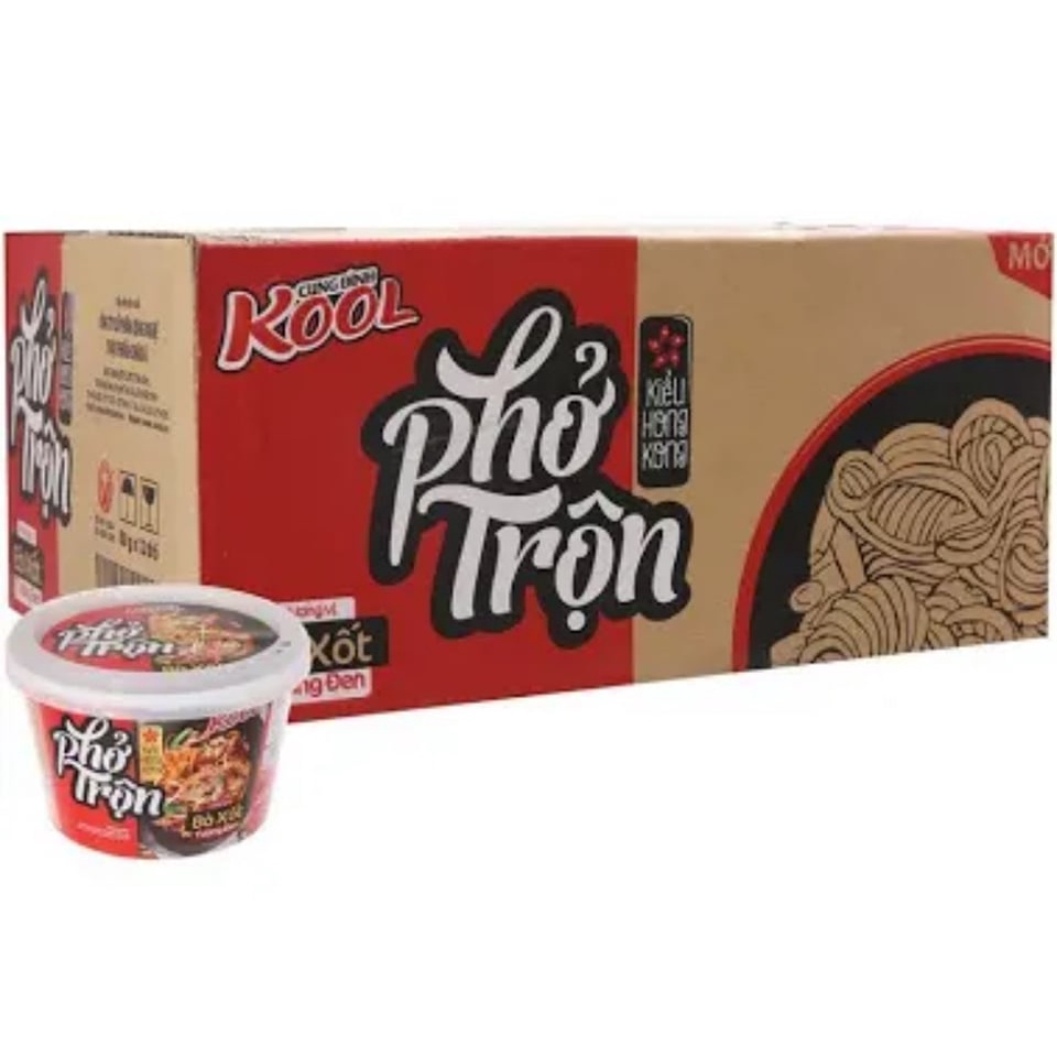Thùng mì trộn Kool Spagheeti/ trứng muối/ phở trộn Cung Đình 80- 105g *12 th