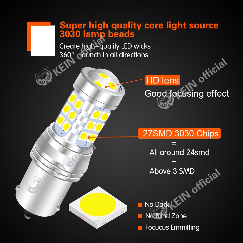 Đèn Led Tín Hiệu 3 Flash T15 T20 1156 W16W P21W W21W BA15S 7440 DC12V Màu Trắng