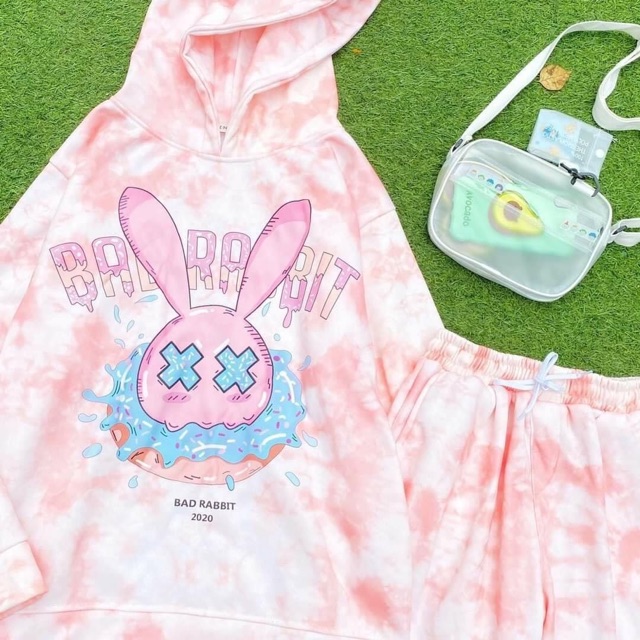 Set bộ hoodie 3d bad rabbit