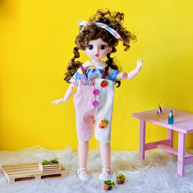 Set đồ chơi búp bê 30cm có khớp dễ thương đồ chơi quà tặng sinh nhật xinh xắn cho bé gái