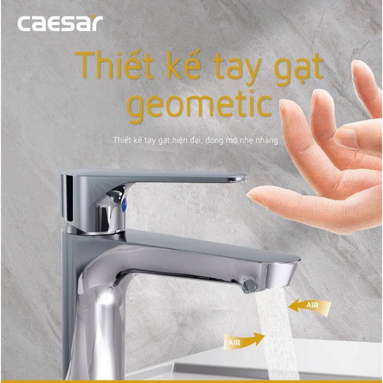 Vòi Lavabo Caesar B060C Lạnh, vòi chậu rửa mặt gật gù 1 đường nước, Cam kết chính hãng