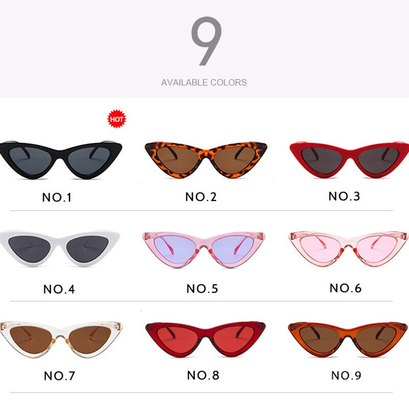 Kính Mát Mắt Mèo Nữ Gọng Kim Loại Thời Trang