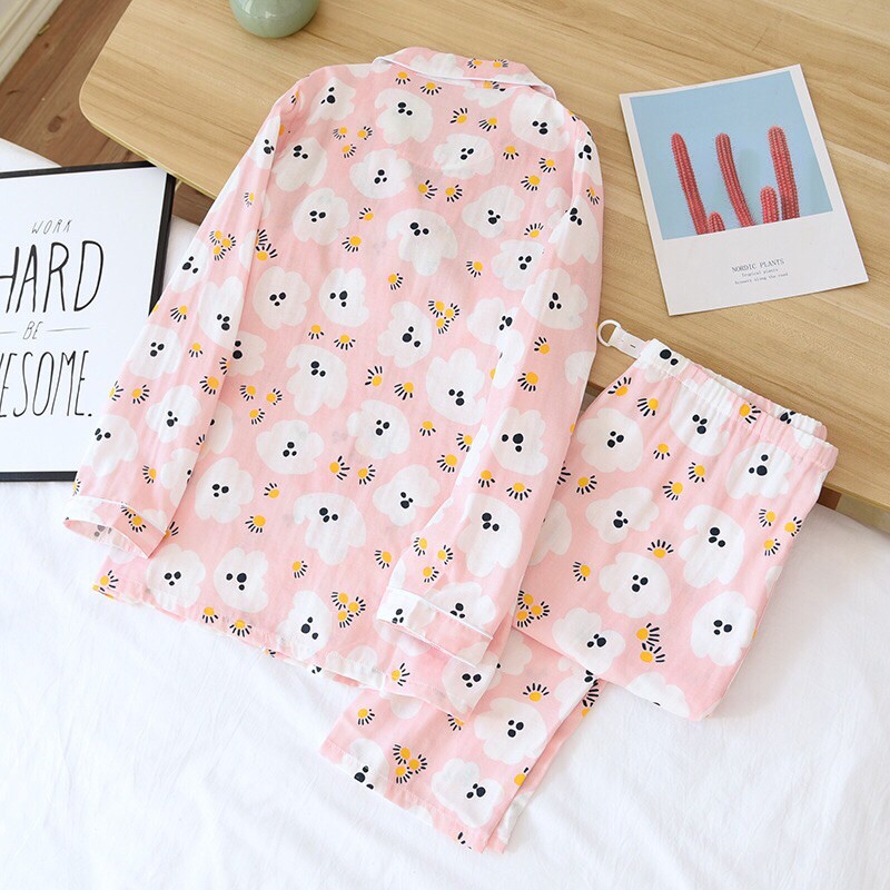 Pijama Sau Sinh Có Thiết Kế Cho Con Bú Tay Dài Quần Dài Chất Xô Mùa Hè | BigBuy360 - bigbuy360.vn