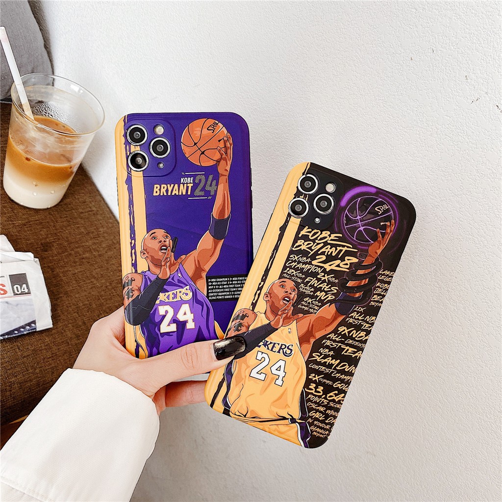 Ốp điện thoại mềm họa tiết hình cặp đôi hoạt hình Kobe Bryant Cho iPhone12 MINI 11 PRO MAX 7/8plus SE2020 X/XS XR XSMAX