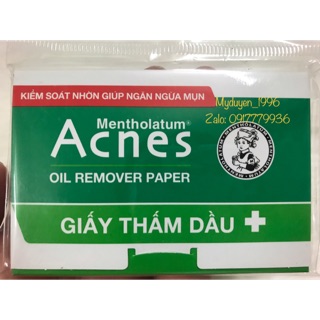 Giấy thấm dầu Acnes oil remover paper (100 tờ)