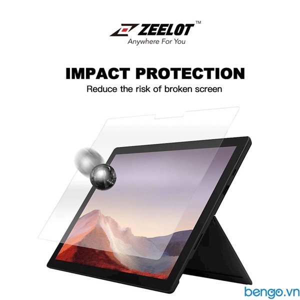 Dán Cường Lực Microsoft Surface Pro 7/7+ ZEELOT PureGlass 2.5D Clear